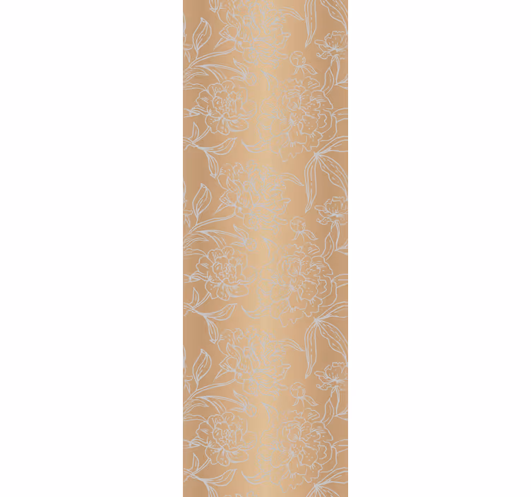 Floral ornament wallpaper with delicate floral accents - TenStickers