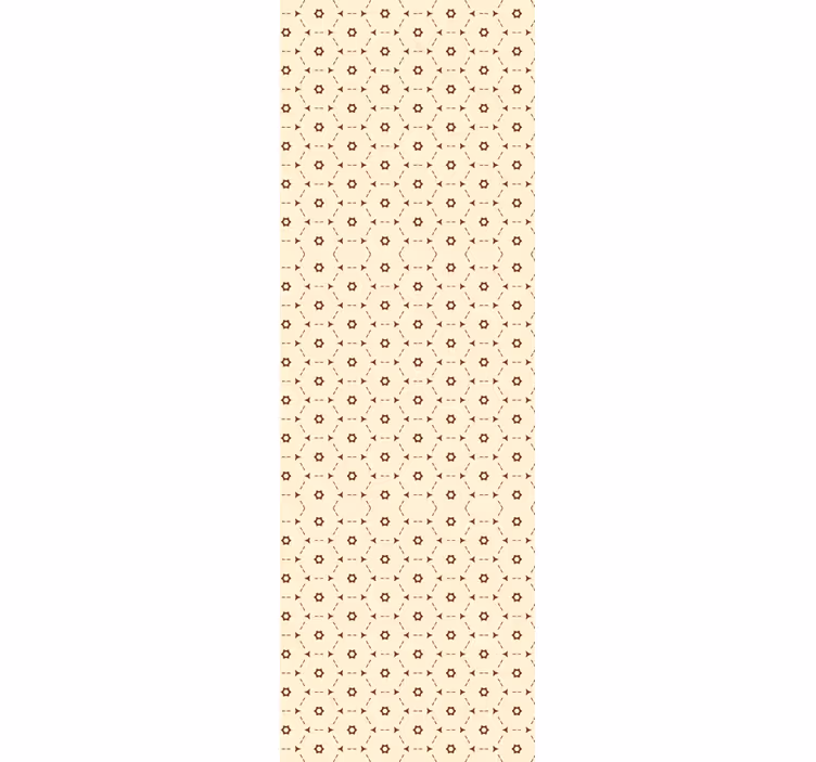 Geometric Flower Accents floral ornament wallpaper - TenStickers