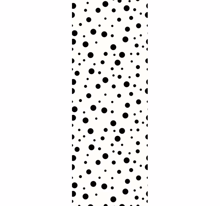 Black dots polka dots wallpaper - TenStickers