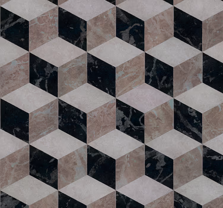 Geometric Cube Arrangement metal wallpaper - TenStickers