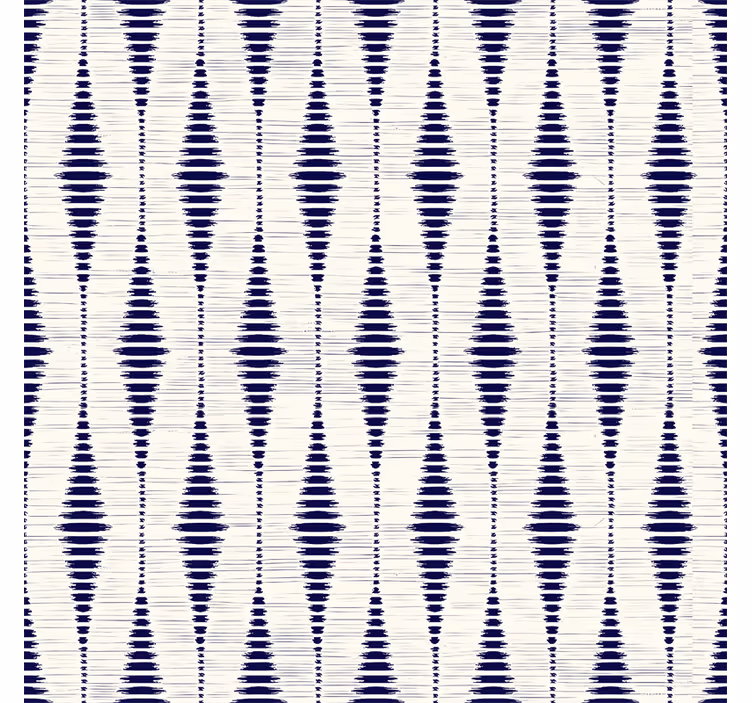 navy blue rabaul ikat shapes wallpaper - TenStickers