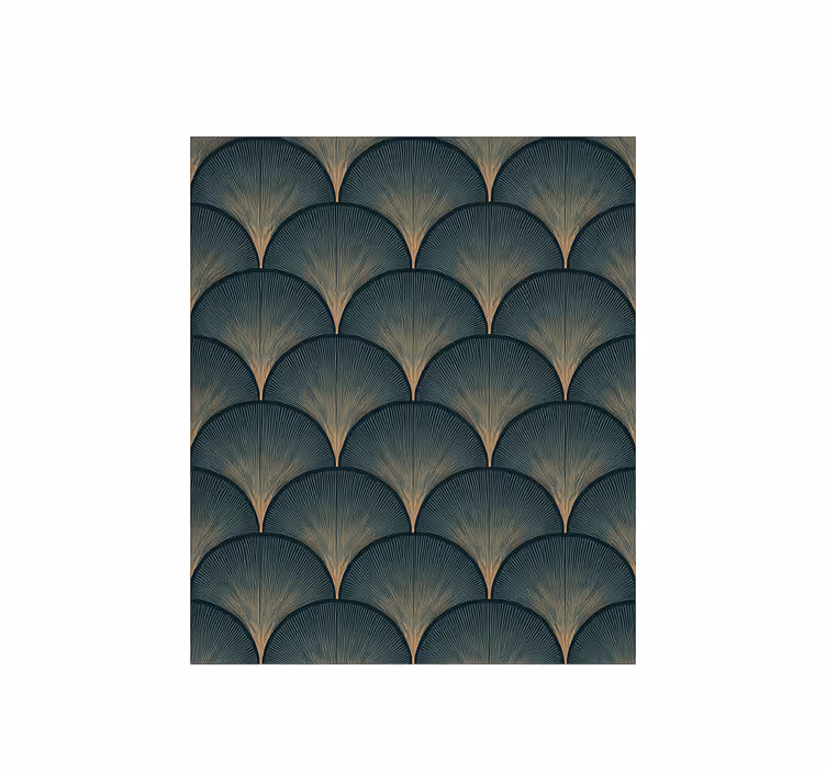 1920's Art Déco green fans vintage wallpaper - TenStickers
