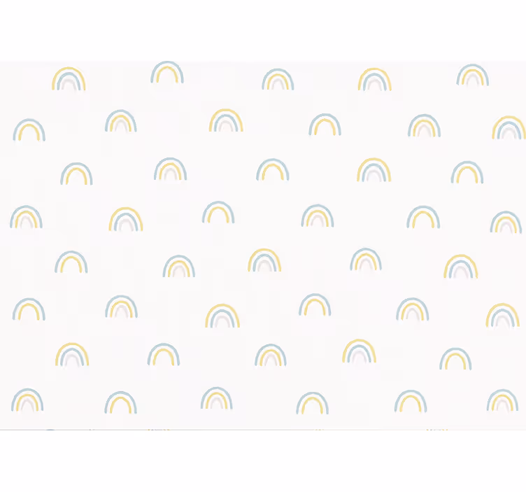 Scattered pastel rainbows kids wallpaper - TenStickers