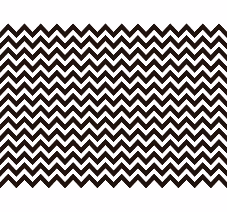 Vertical line wallpaper black and white zigzag - TenStickers
