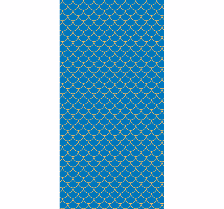 Living room wallpaper with scalloped patterned finish - TenStickers