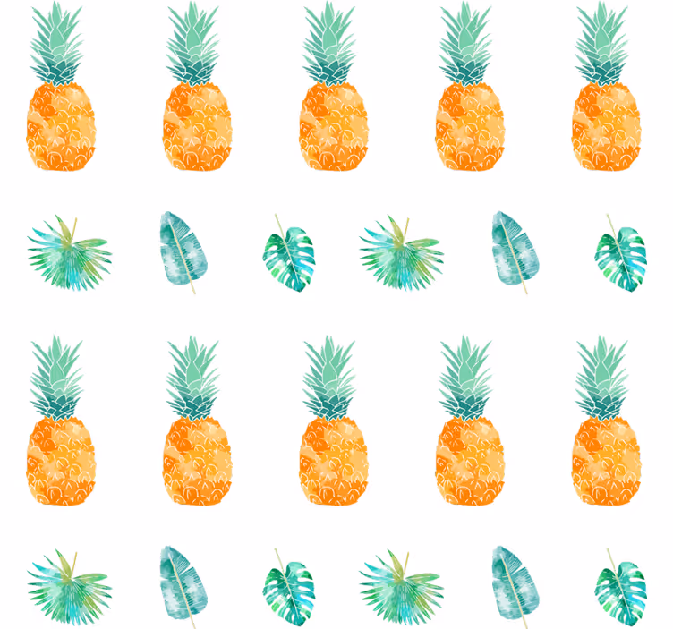 Nature wallpaper pineapple design - TenStickers