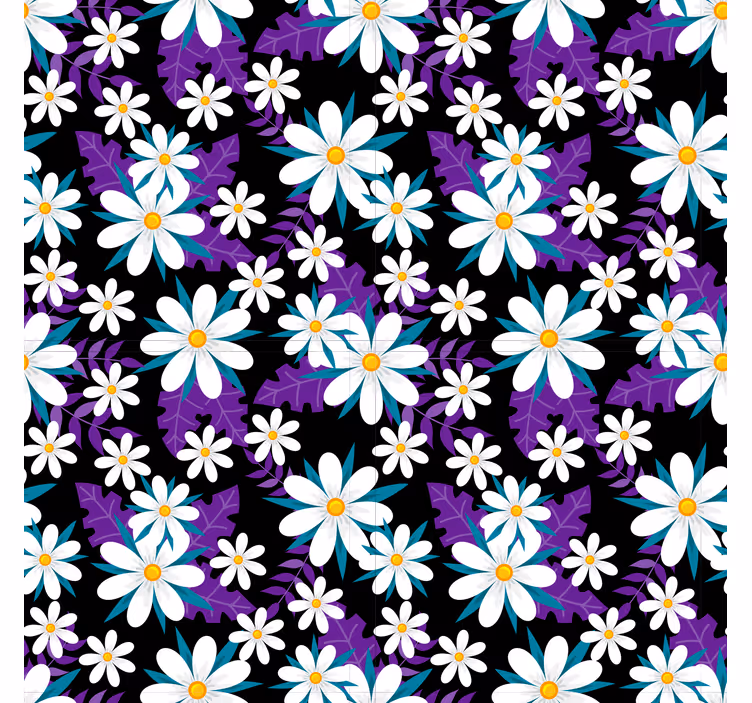 Nature wallpaper colorful floral showcase - TenStickers