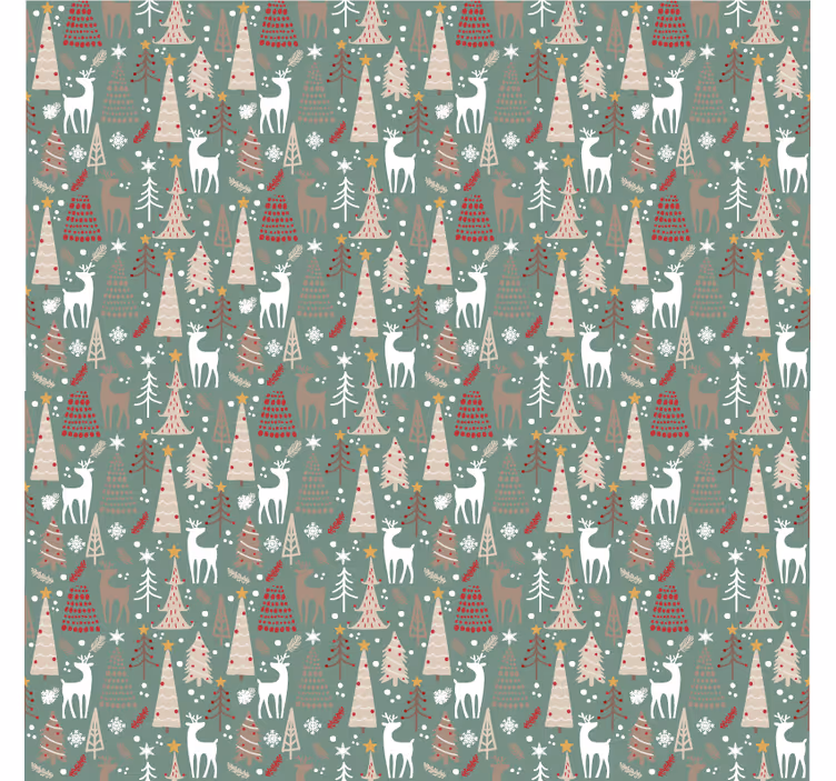 Christmas wallpaper christmas forest design - TenStickers