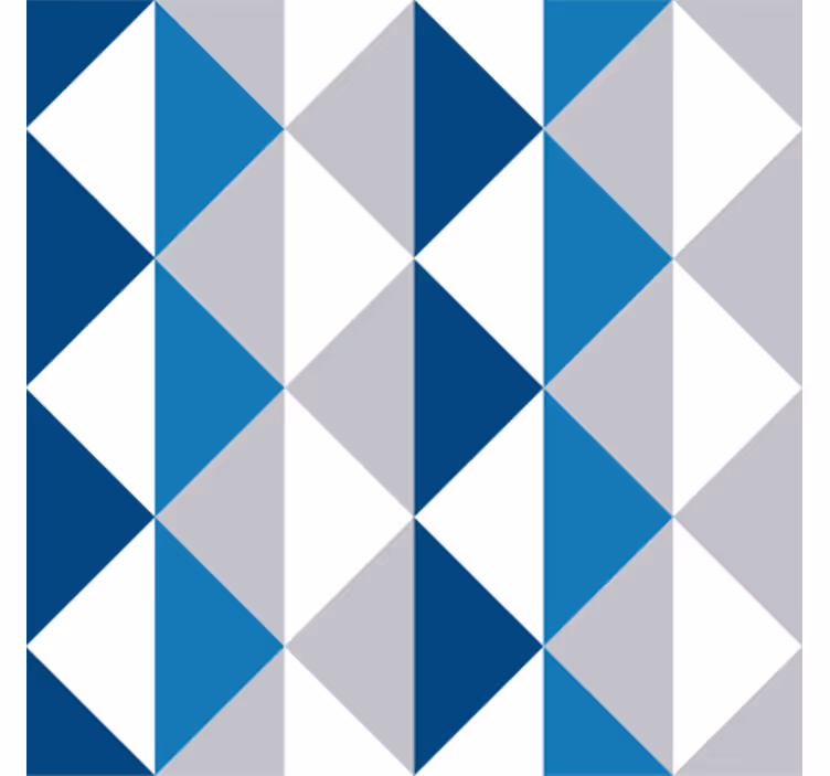 Triangle wallpaper in classic blue design - TenStickers