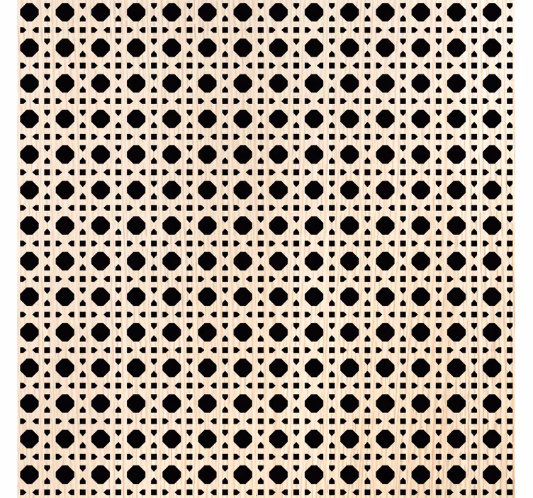Living room wallpaper light brown caning design - TenStickers