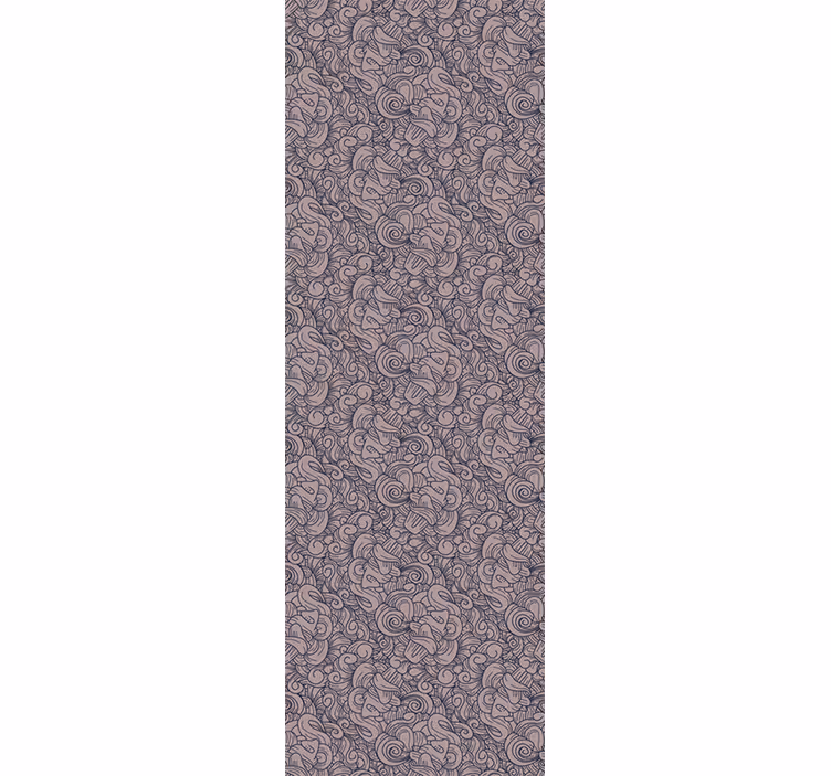 Living room wallpaper with abstract paisley design - TenStickers