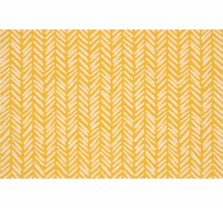 Living room wallpaper yellow chevron herringbone - TenStickers