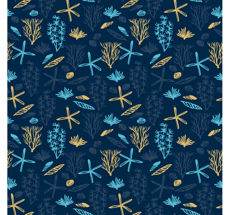 Bedroom wallpaper colorful sea floor design - TenStickers