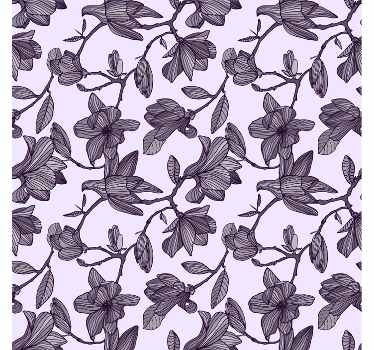 Bedroom wallpaper cute magnolia design - TenStickers