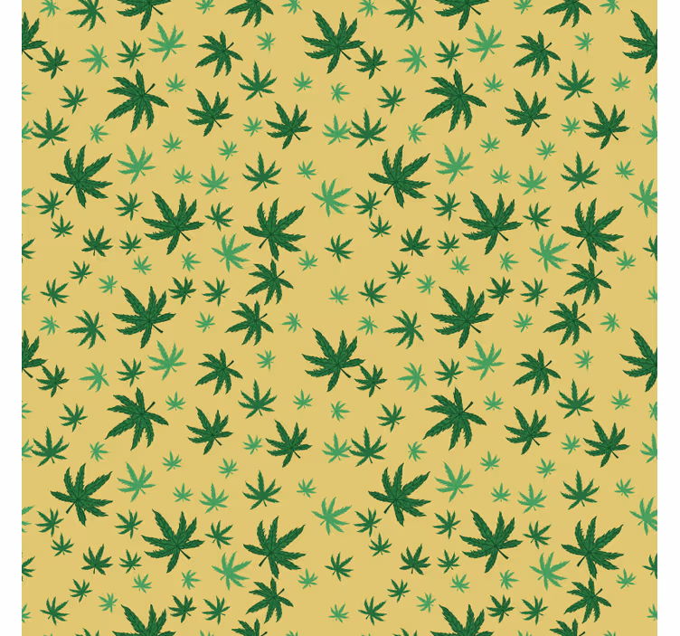 Bedroom wallpaper seamless cannabis design - TenStickers