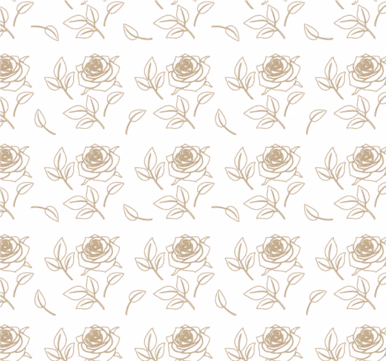 Bedroom wallpaper with intricate rose design - TenStickers