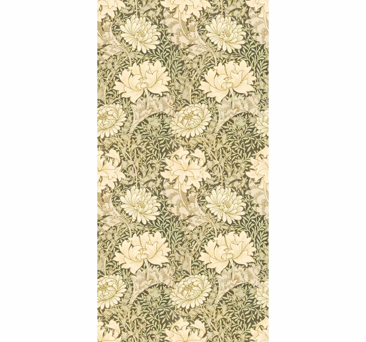 Bedroom wallpaper modern style chrysanthemum - TenStickers