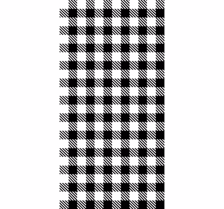 Black and white vichy bedroom wallpaper - TenStickers