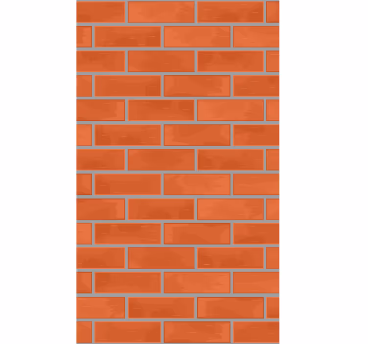 Ornamental wallpaper red bricks pattern - TenStickers