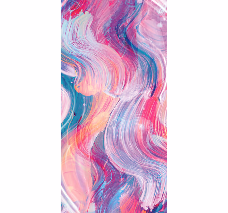 Ornamental wallpaper with vibrant oil paint strokes - TenStickers