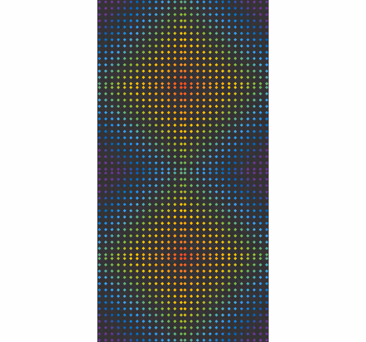 Ornamental wallpaper in rainbow mosaic colors - TenStickers