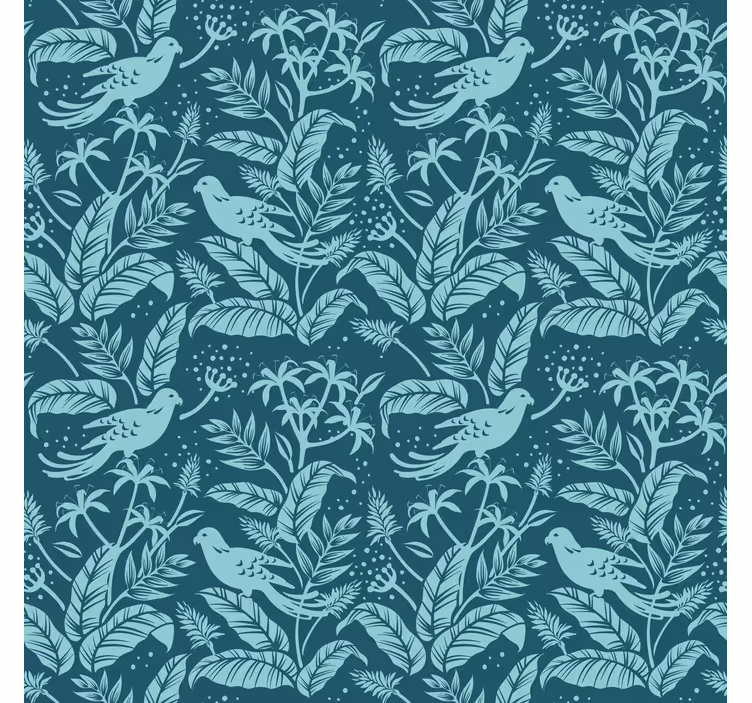 Ornamental wallpaper botanical bird designs - TenStickers