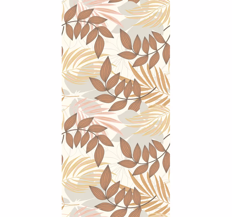 Soft and warm colours leaf wallpaper - TenStickers