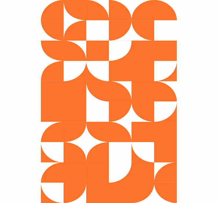 Texture pattern wallpaper orange circle geometric art - TenStickers
