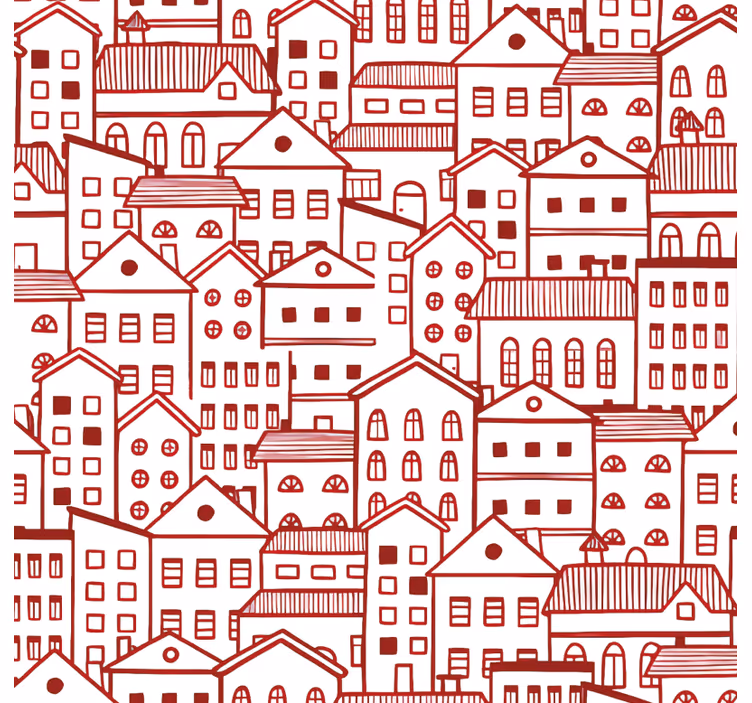 Texture pattern wallpaper modern city comic book style - TenStickers