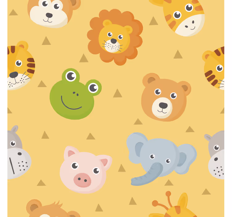 Animal wallpaper colorful animal play space - TenStickers