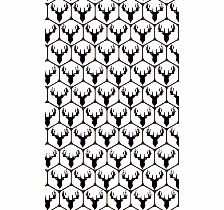 Animal wallpaper tiled stag - TenStickers