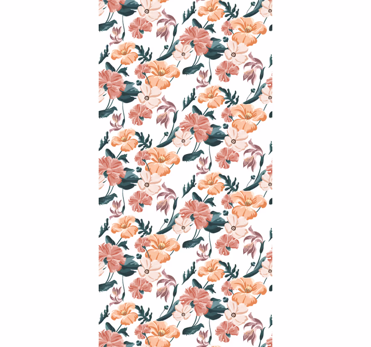Bedroom wallpaper with beautiful pastel floral design - TenStickers