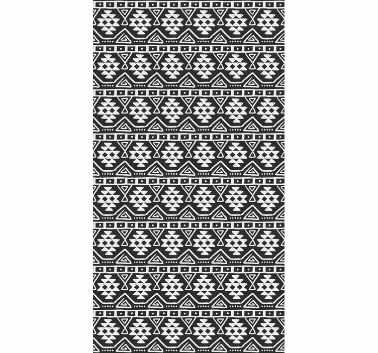 Texture pattern wallpaper black and white boho design - TenStickers