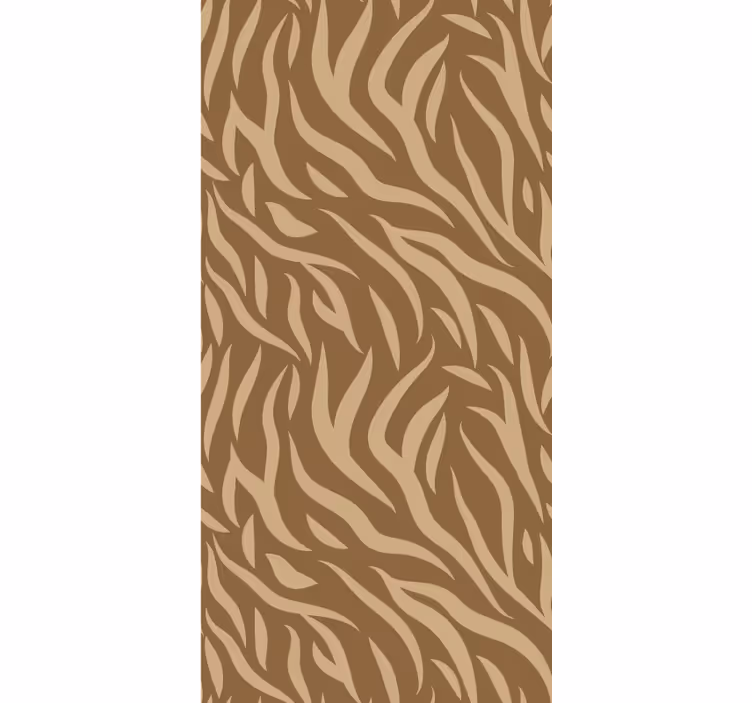 Texture pattern wallpaper brown and beige tiger skin - TenStickers