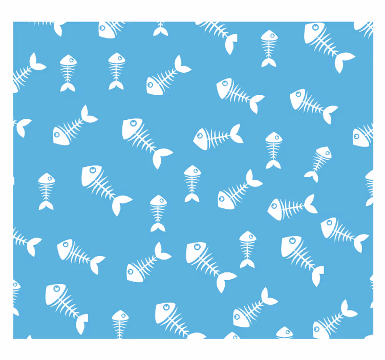 Fish bones animal wallpaper - TenStickers