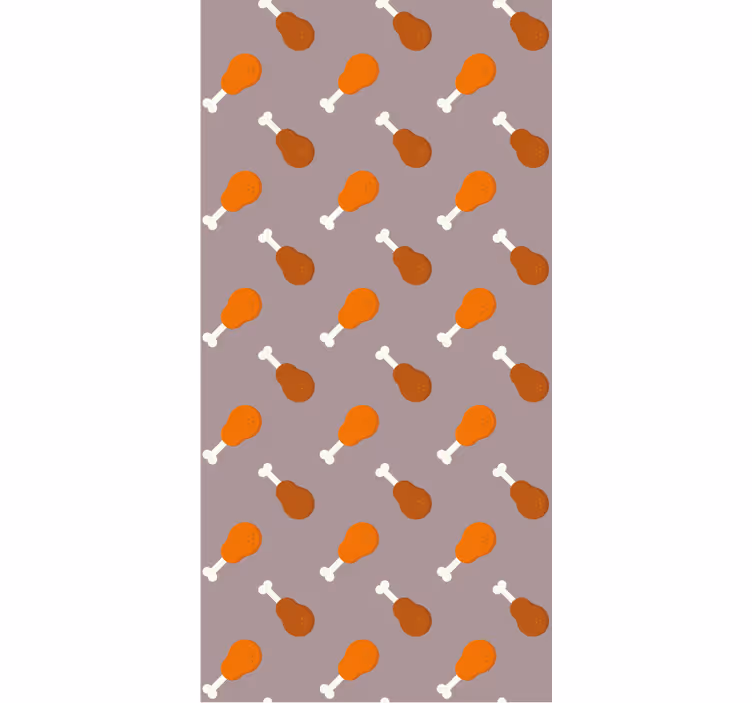 Animal wallpaper chicken leg seamless pattern - TenStickers