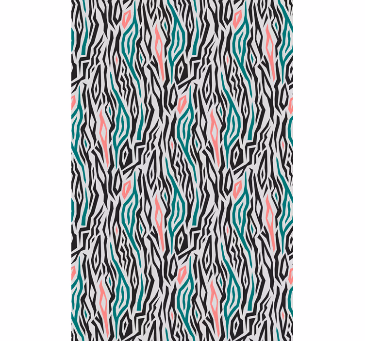 Animal wallpaper blue and pink zebra - TenStickers