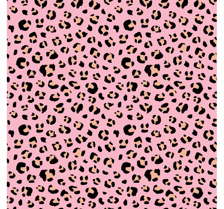 Animal wallpaper black and pink leopard pattern - TenStickers