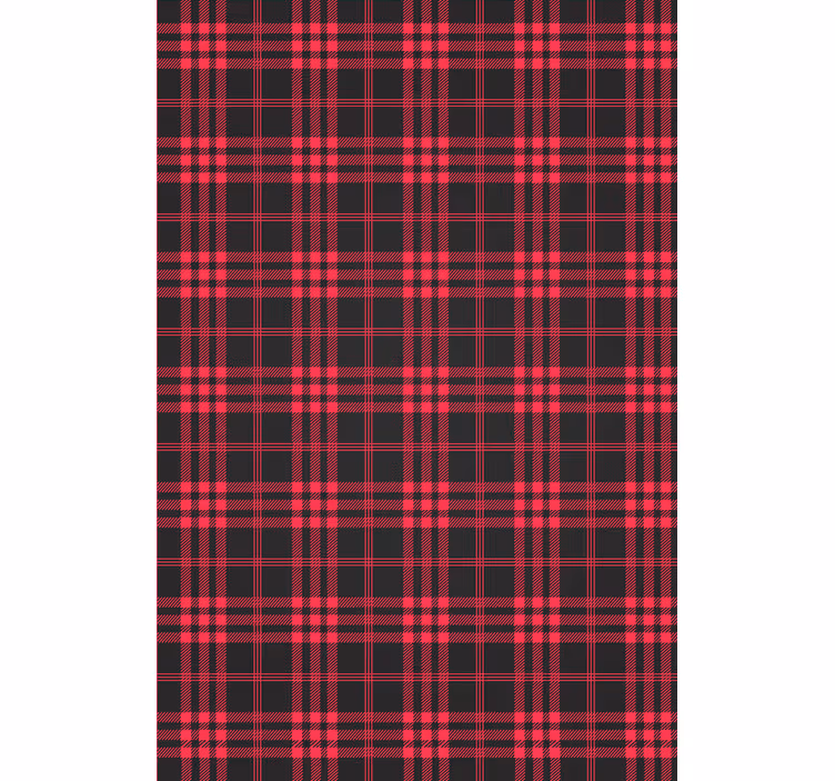 Christmas wallpaper in christmas tartan pattern - TenStickers