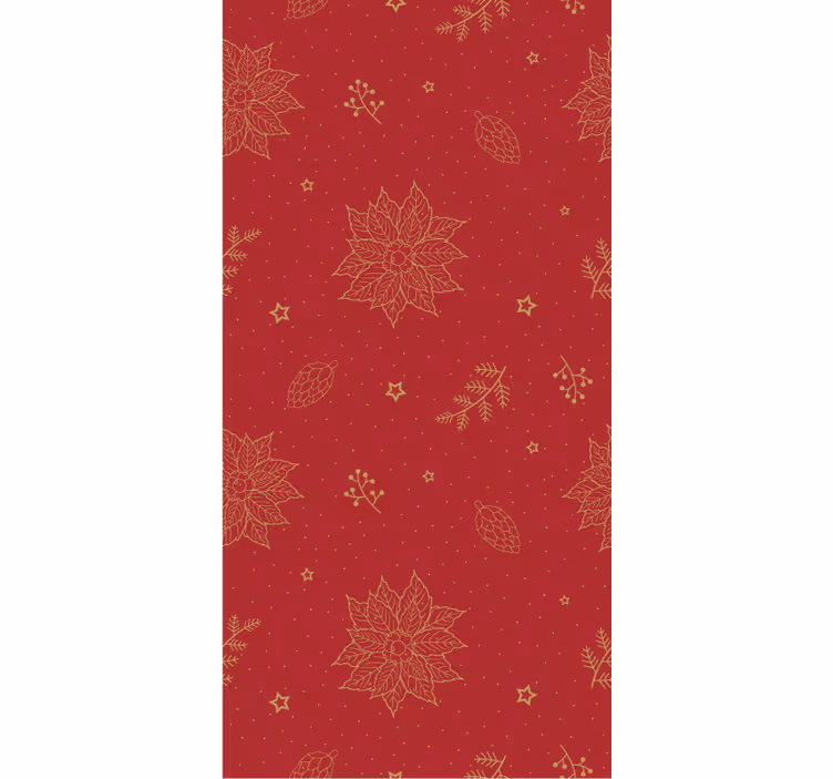 Christmas wallpaper christmas design with vintage flowers - TenStickers