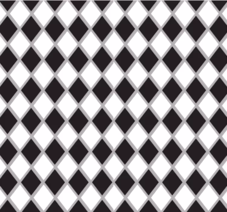 Office wallpaper black and white diamonds - TenStickers