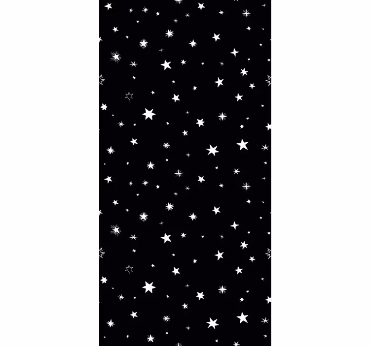 Office wallpaper black and white star patterns - TenStickers