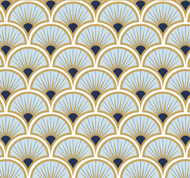 Office wallpaper geometric fan design - TenStickers