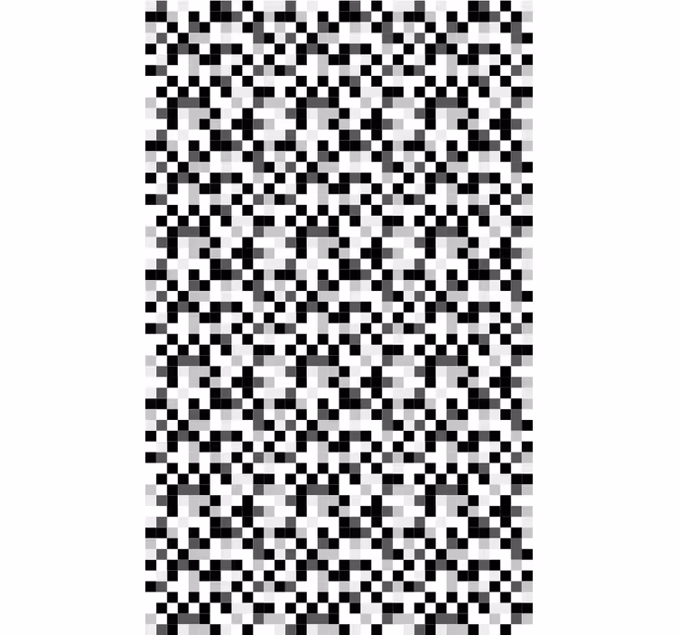 Hallway wallpaper monochrome pixel pattern - TenStickers
