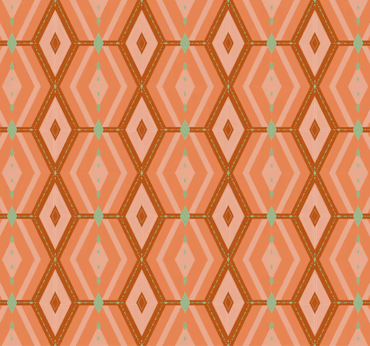 Hallway wallpaper 30s autumn geometric shades - TenStickers