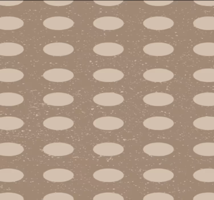 Hallway wallpaper in geometric brown circle pattern - TenStickers