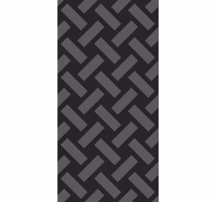 Dining room wallpaper geometric black squared design - TenStickers