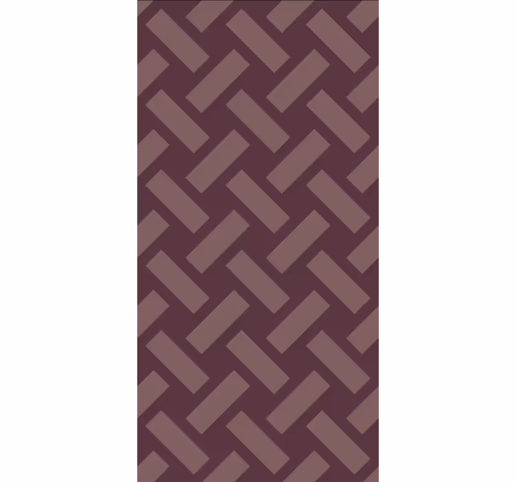 Dining room wallpaper geometric purple squared pattern - TenStickers