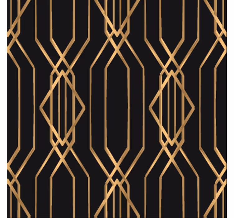 Dining room wallpaper art deco elegance - TenStickers