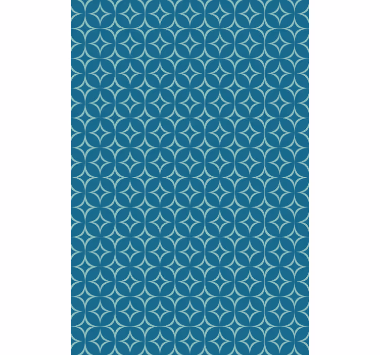 Geometric wallpaper in blue elegant circles - TenStickers